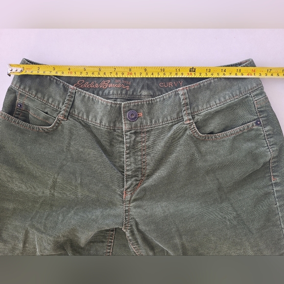 Eddie Bauer Green Corduroy Midrise Pants - Picture 6 of 9